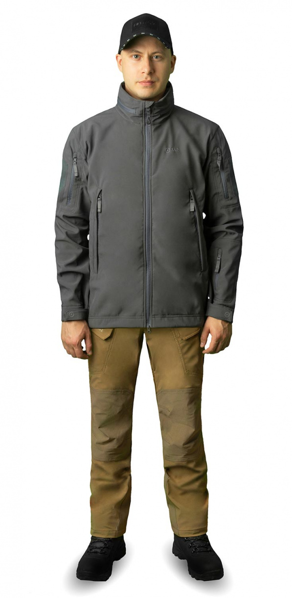 Тактическая куртка 7.62 Фантом, софтшелл, серый